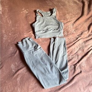 Light Blue Allfenix Sports Bra and Legging Set